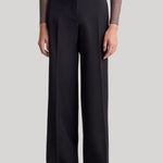 Black wool trouser