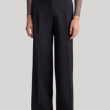 Black wool trouser