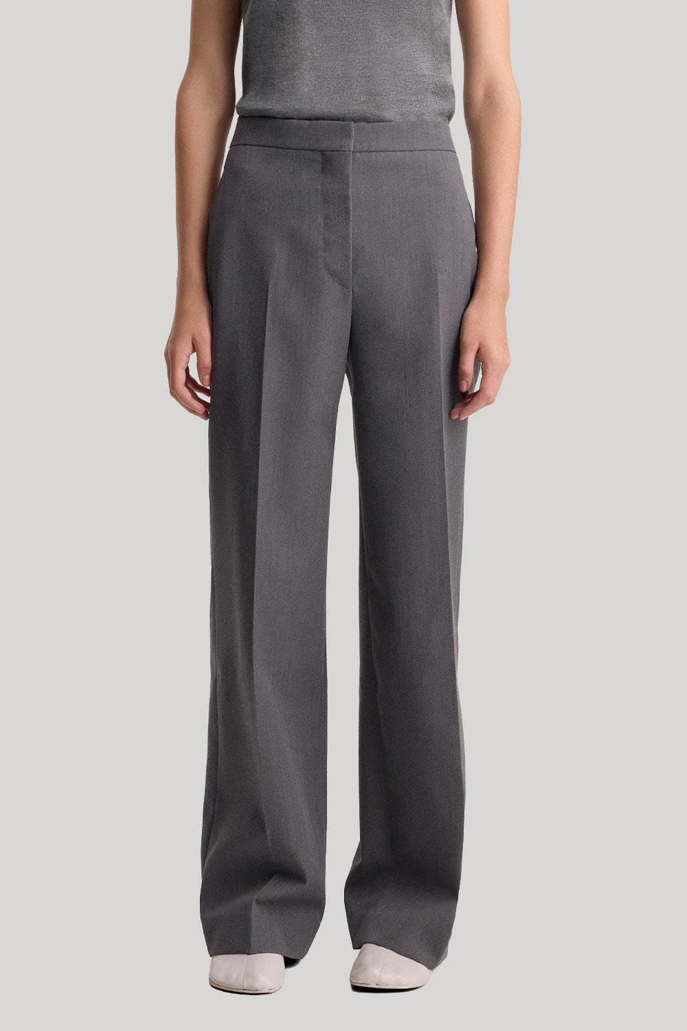 Grey wool trousers
