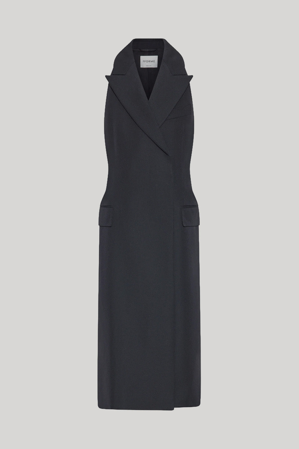 Black tuxedo style dress
