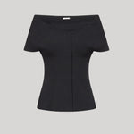 Black off the shoulder top