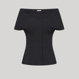 Black off the shoulder top