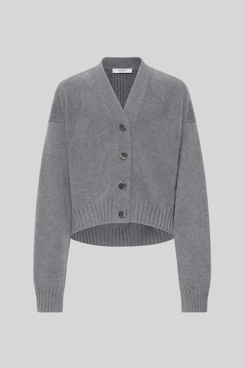 Grey knit cardigan