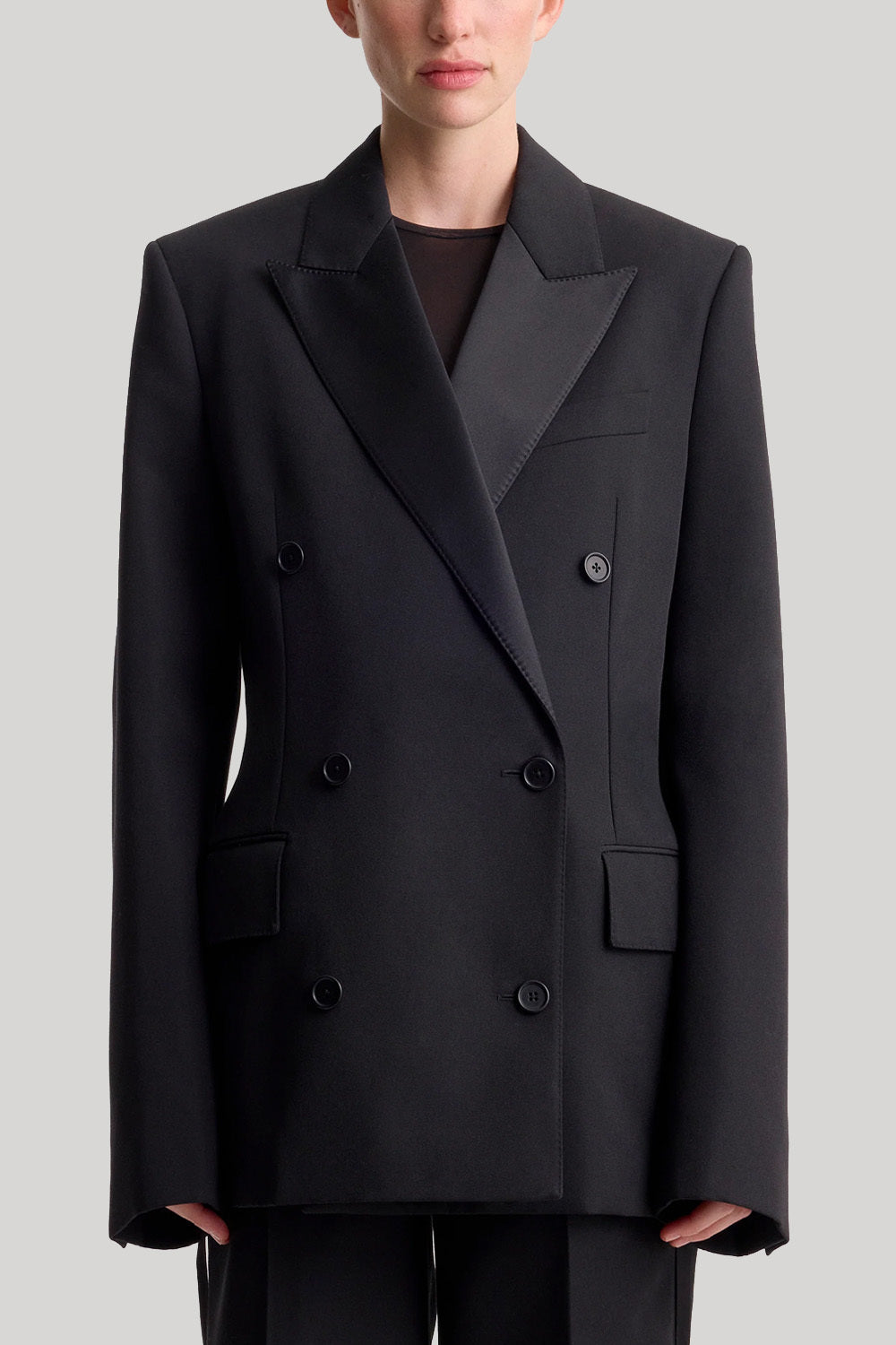 Black tuxedo style jacket