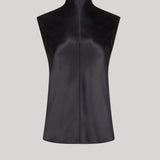 Black sleeveless top