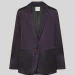 Navy satin blazer