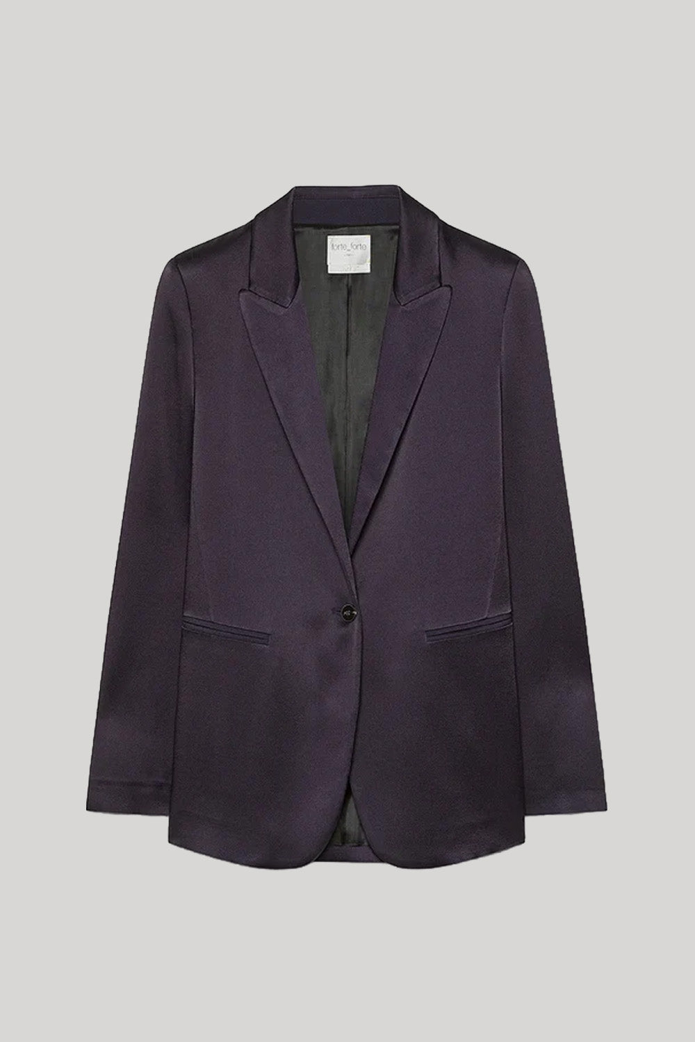 Navy satin blazer