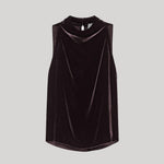 Brown velvet top