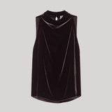 Brown velvet top