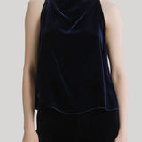 Forte Forte | Viscose/Silk Velvet Top in Night
