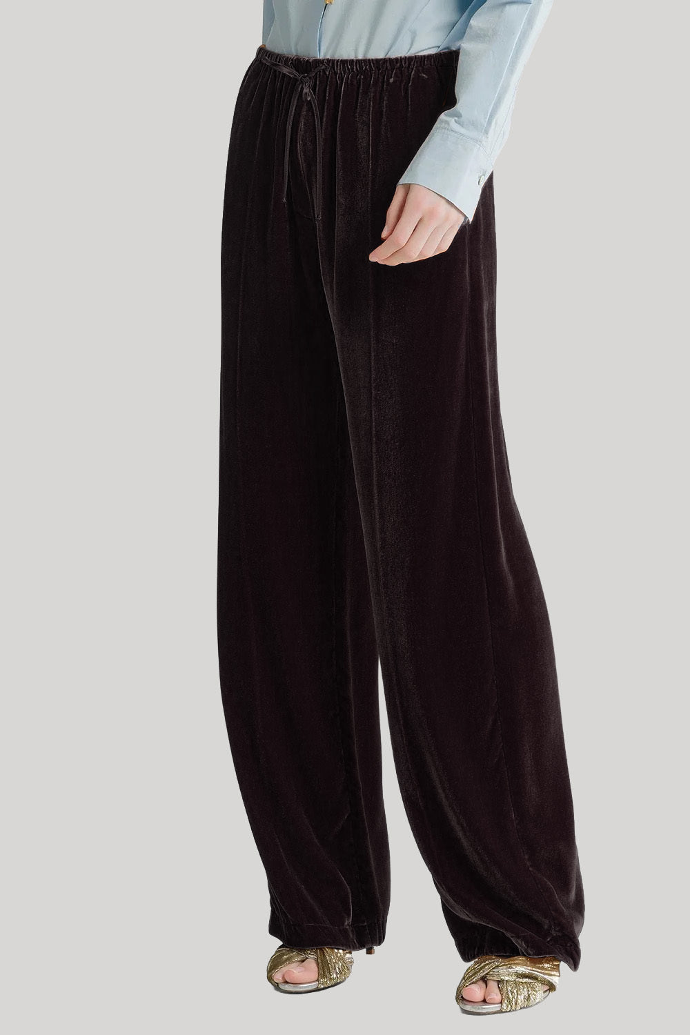 Brown velvet trousers