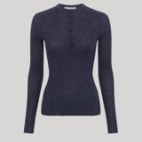 Gabriela Hearst | Anges Knit Henley in Navy