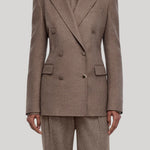 Brown double breasted blazer