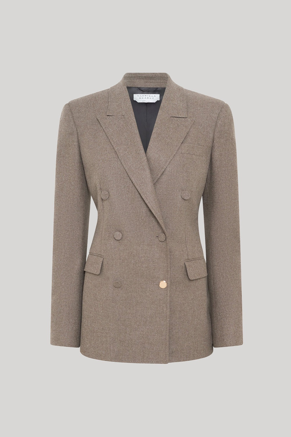 Light brown double breasted blazer