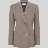 Light brown double breasted blazer