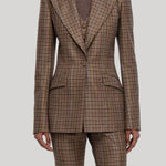 Brown check blazer