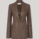 Brown check blazer