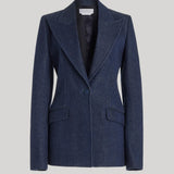 Gabriela Hearst | Leiva Blazer in Stone Washed Linen Denim