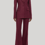 Gabriela Hearst | Leiva Blazer in Bordeaux Linen Twill