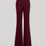 Gabriela Hearst | Rhein Flare Pant in Bordeaux Linen Twill