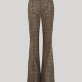 Brown houndstooth trousers