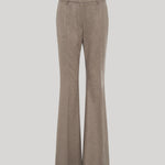Beige wide leg trousers