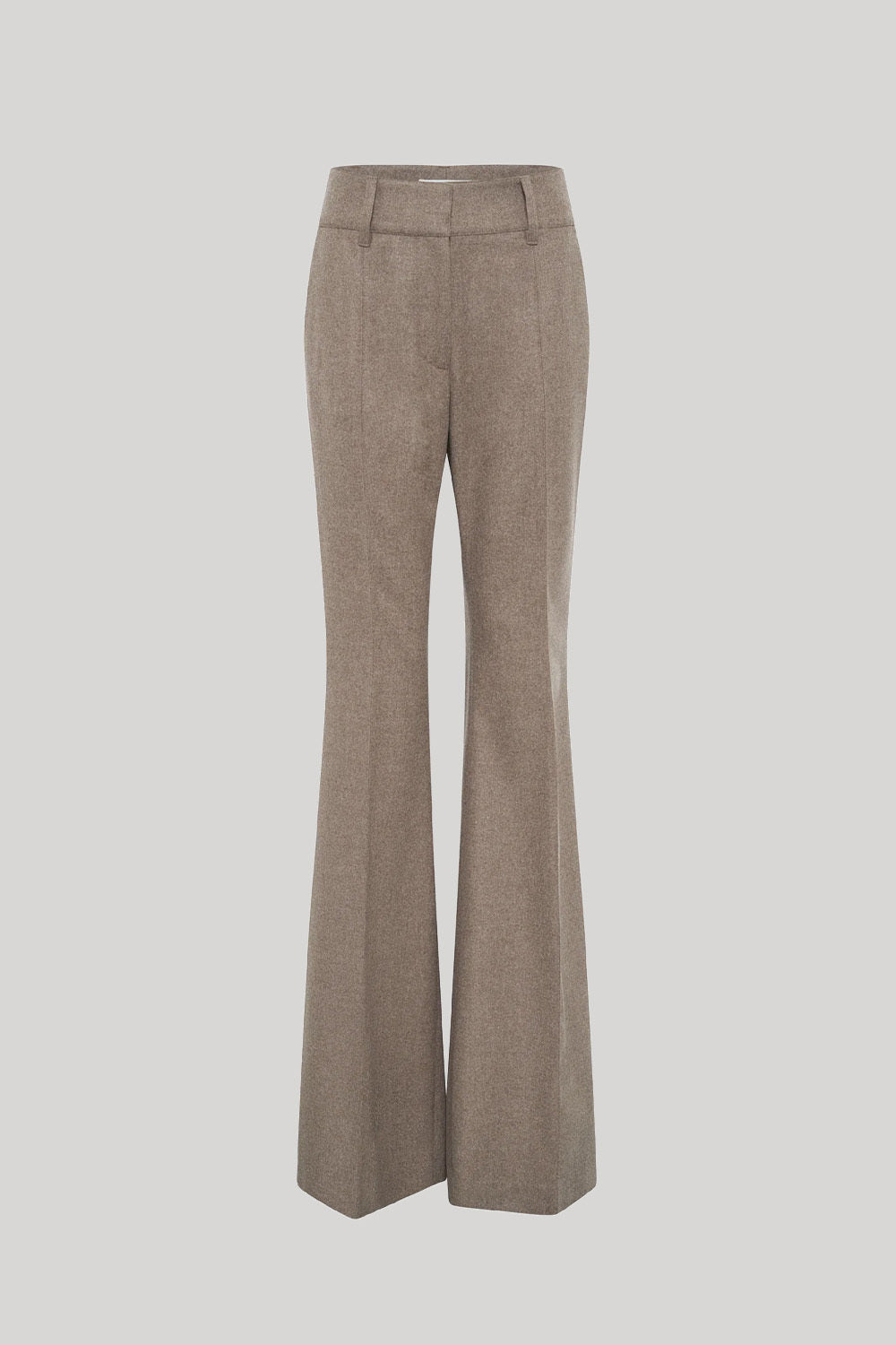 Beige wide leg trousers