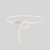 Gabriela Hearst | Rope Braided Belt in Ivory Nappa Leather