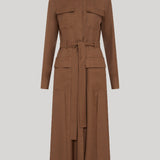 Gabriela Hearst | Meyer Shirt Dress in Chestnut