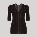 Gabriela Hearst | Amari V-Neck in Chocolate