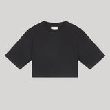 LouLou Studio | Gupo Cropped T-Shirt in Black