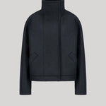 Dark blue funnel neck jacket