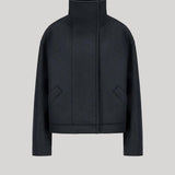 Dark blue funnel neck jacket