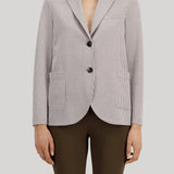 Harris Wharf London | Stand Up Collar Blazer Coolmax Seersucker