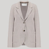 Harris Wharf London | Stand Up Collar Blazer Coolmax Seersucker