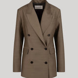 Heirlome | Estelle Blazer in Olive Silk Wool