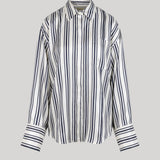 Heirlome | Francis Shirt in Ivory/Navy Stripe