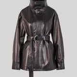 Black leather jacket