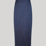 A dark navy blue pencil skirt 