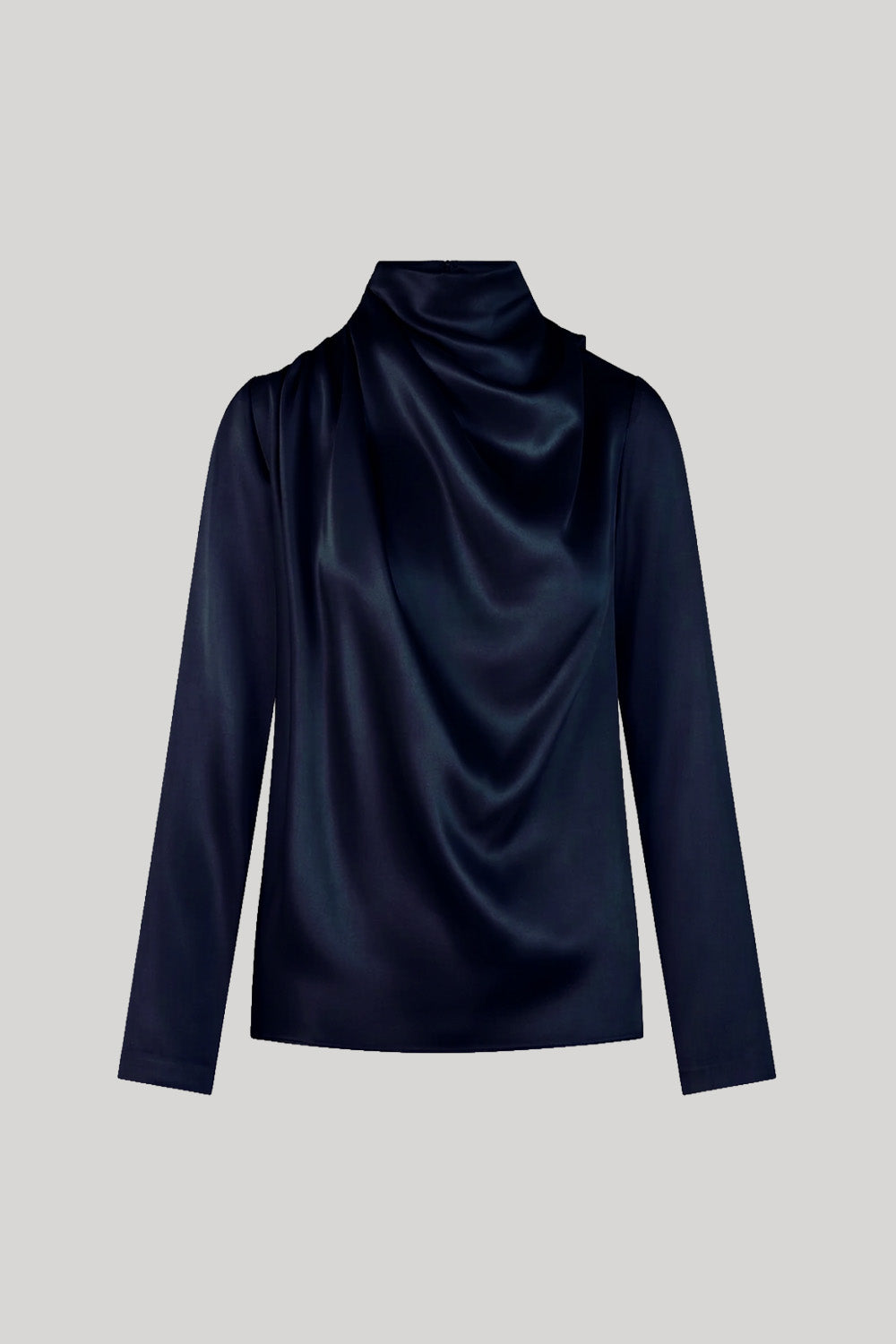 A dark navy blue long-sleeve top