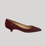 Burgundy kitten heel
