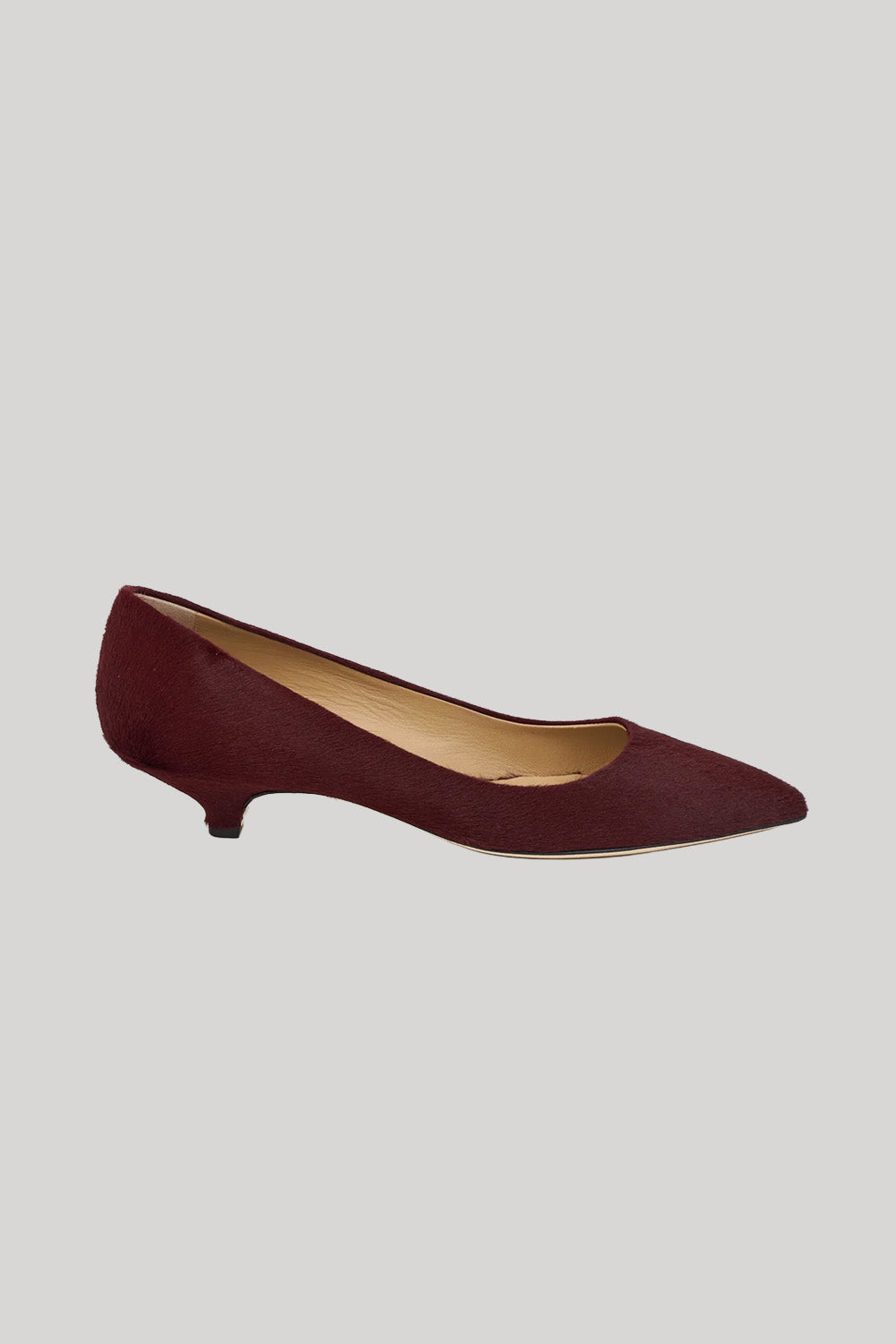 Burgundy kitten heel