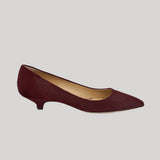 Burgundy kitten heel