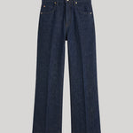 Cropped denim trousers