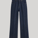 Cropped denim trousers