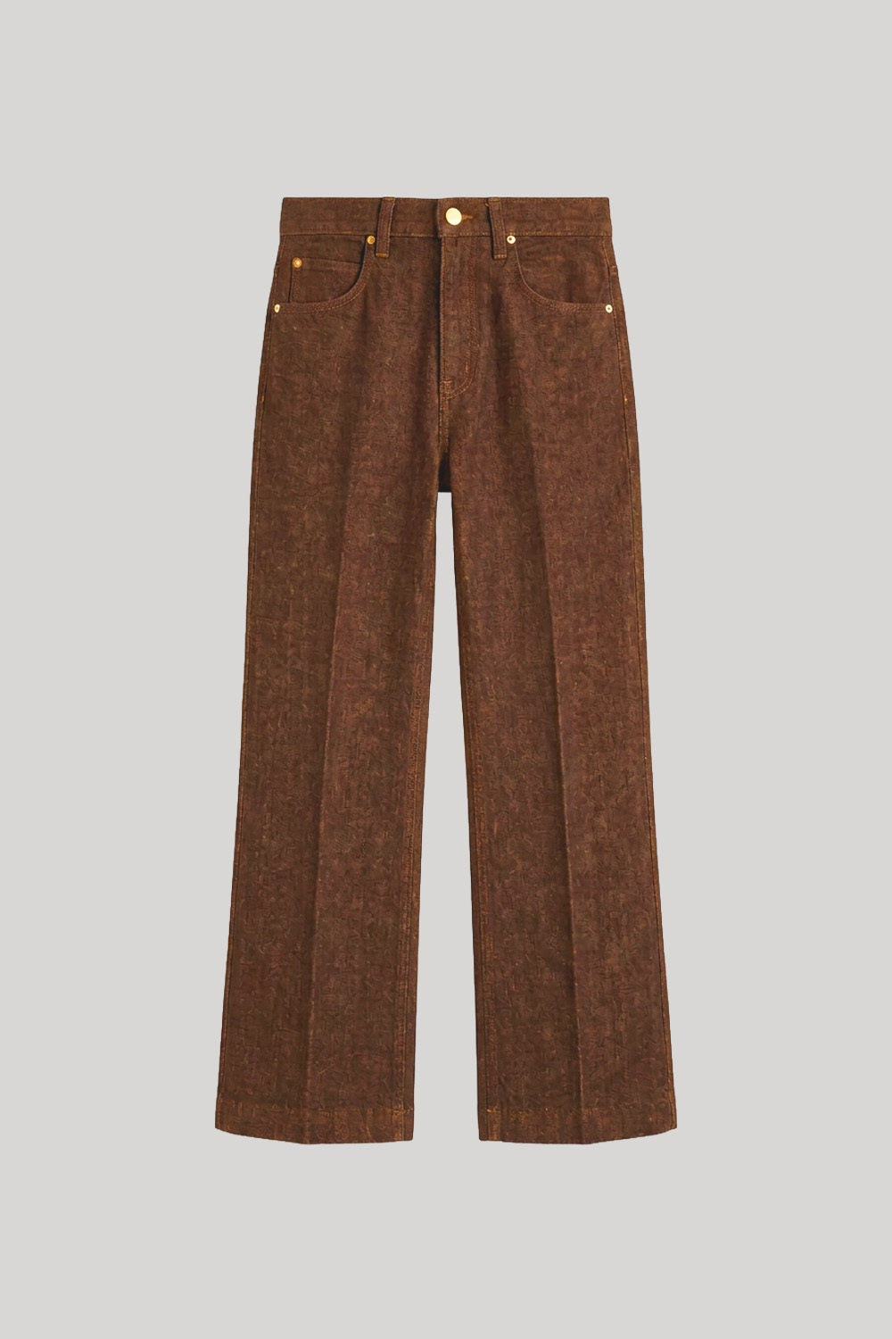 Brown denim pants
