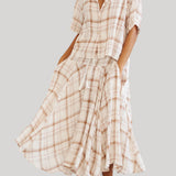 Jamie Haller | The Italian Summer Skirt in Natural Plaid