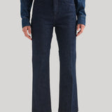 Cropped denim trousers