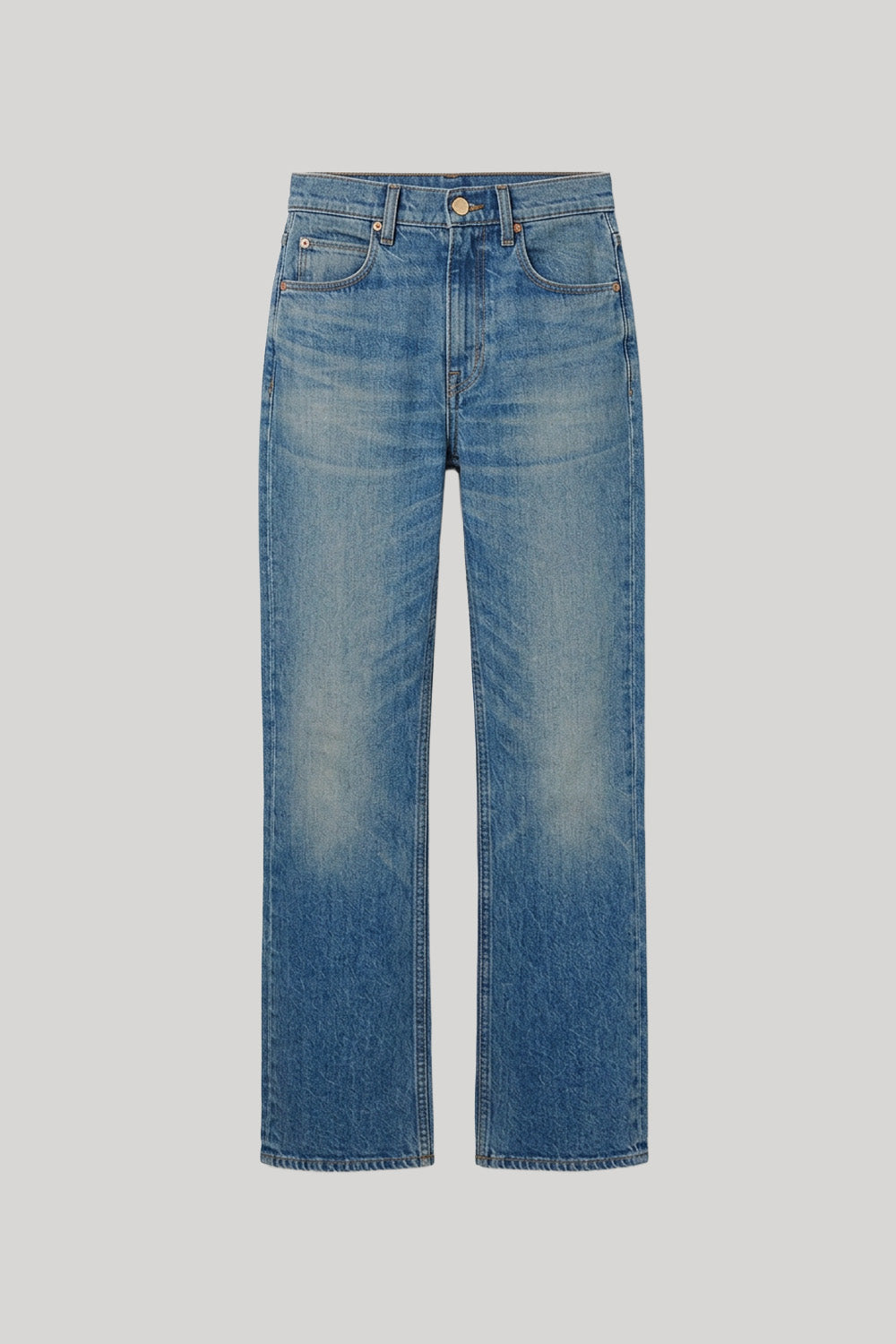 Medium wash blue jeans