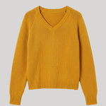 Yellow v neck swater